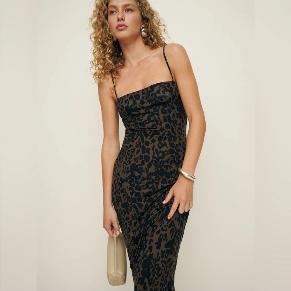 NWT SEND OFFERS!! Reformation brown leopard print midi dress